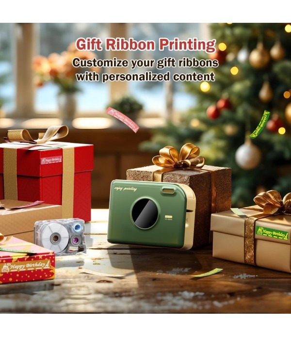 Label Printer, A30 Label Maker Machine with Waterproof Labels, Mini Bluetooth Wireless Portable Small Label Maker, Mini Sticker Printer Rechargeable for Christmas Decorations, Cloth Name Tag