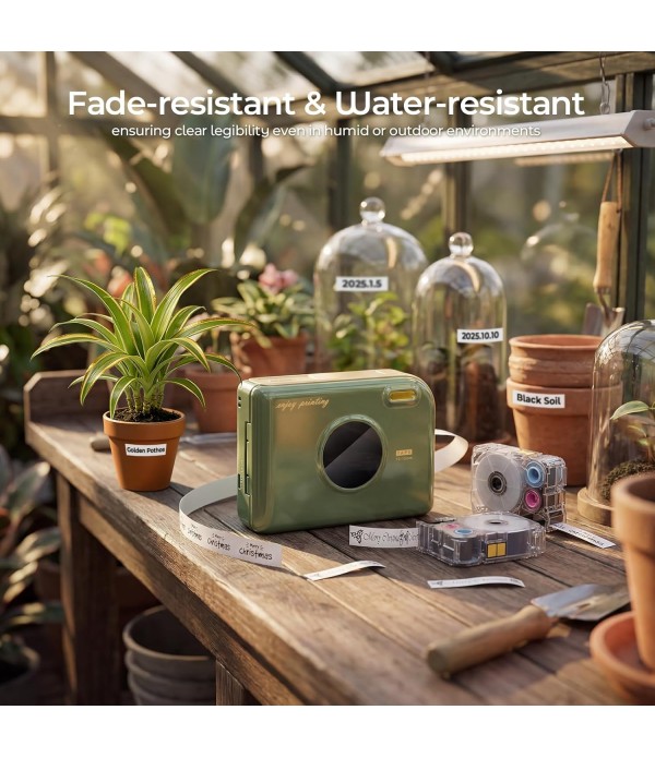 Label Printer, A30 Label Maker Machine with Waterproof Labels, Mini Bluetooth Wireless Portable Small Label Maker, Mini Sticker Printer Rechargeable for Christmas Decorations, Cloth Name Tag