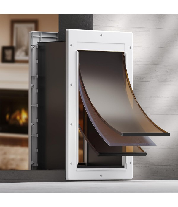 3-Flaps Never Rust Extra Large Dog Door for Door w...