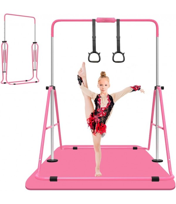 Gymnastic Bars for Kids with Adjustable Height, Fo...
