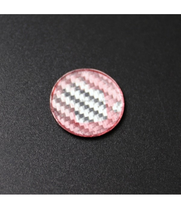 Car Engine Start Key Push Button Cover Trim Carbon Fiber Sticker Decoration for BMW F / G Chassis (Red)