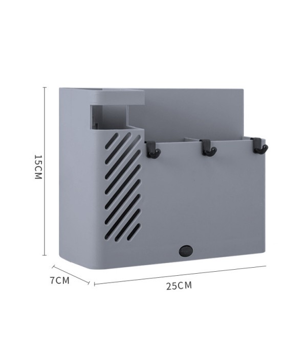 Chopsticks Basket Rack Wall-Mounted Chopstick Cage Household Multifunctional Spoon Knife Holder Integrated CStorage Box(Gray)