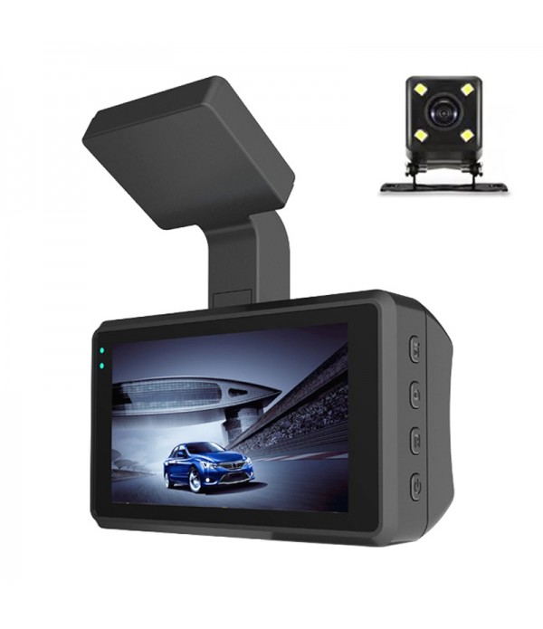 Front and Rear Dual Camera HD InfraredNight Vision Car Dash Cam Driving Recorder