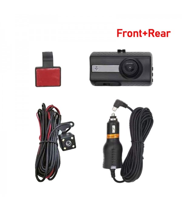 Front and Rear Dual Camera HD InfraredNight Vision Car Dash Cam Driving Recorder