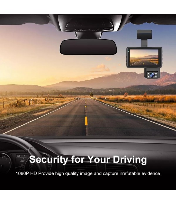 Front and Rear Dual Camera HD InfraredNight Vision Car Dash Cam Driving Recorder