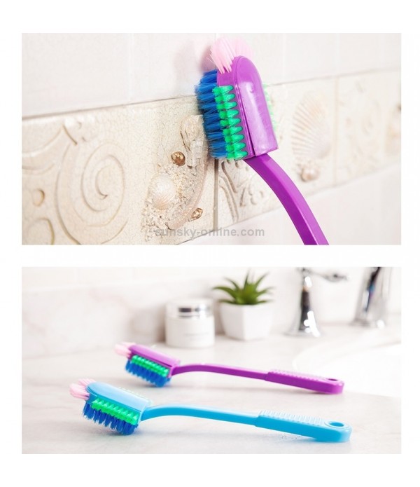 Long Handle Shoe Brush Cleaning Shoe Cleaning Brush Household Items Soft Hair Multi-head Brush Random Color