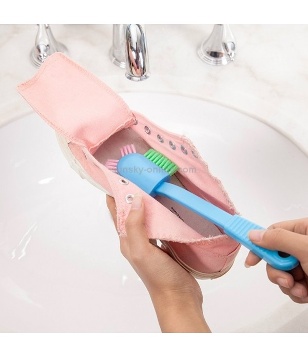 Long Handle Shoe Brush Cleaning Shoe Cleaning Brush Household Items Soft Hair Multi-head Brush Random Color