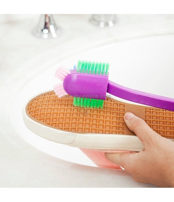 Long Handle Shoe Brush Cleaning Shoe Cleaning Brush Household Items Soft Hair Multi-head Brush Random Color