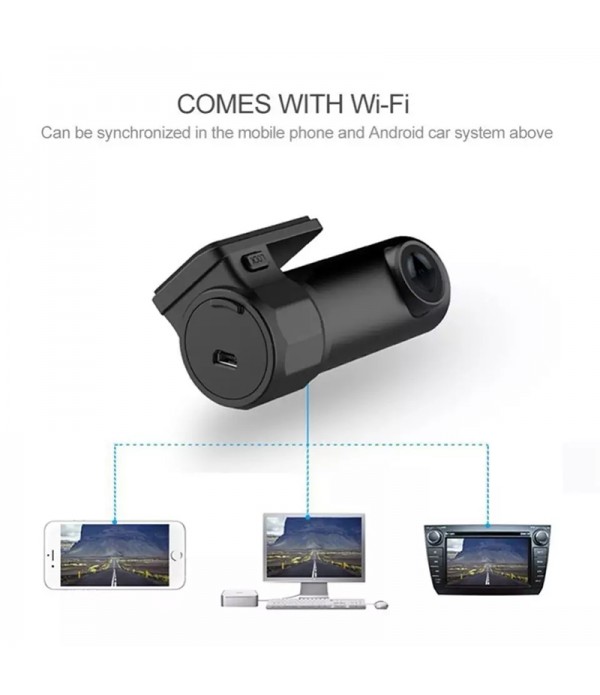 Mini Car Dash Camera WiFi Monitor Full HD Dashcam Video Recorder Camcorder Motion Detection, Support TF Card & Android & IOS