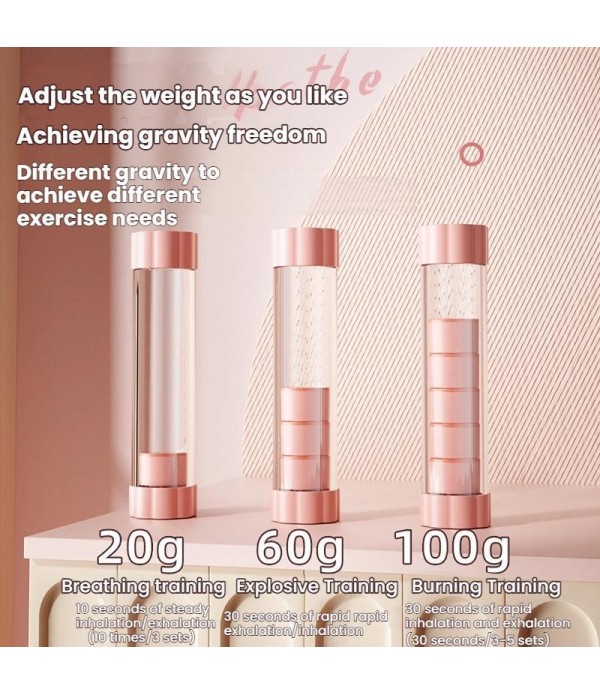 Portable Abdominal Breathing Exercise Dumbbell Vital Capacity Core Trainer(Blue)