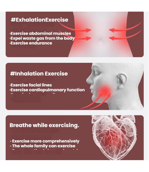 Portable Abdominal Breathing Exercise Dumbbell Vital Capacity Core Trainer(Blue)