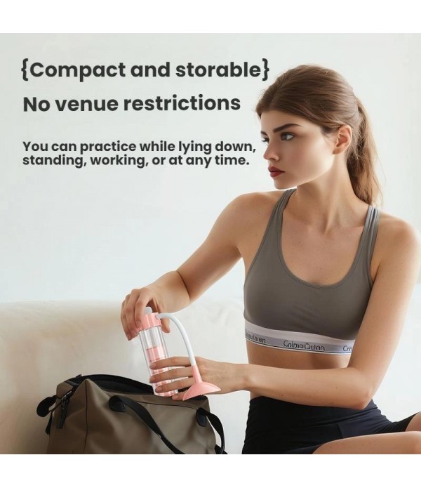 Portable Abdominal Breathing Exercise Dumbbell Vital Capacity Core Trainer(Blue)