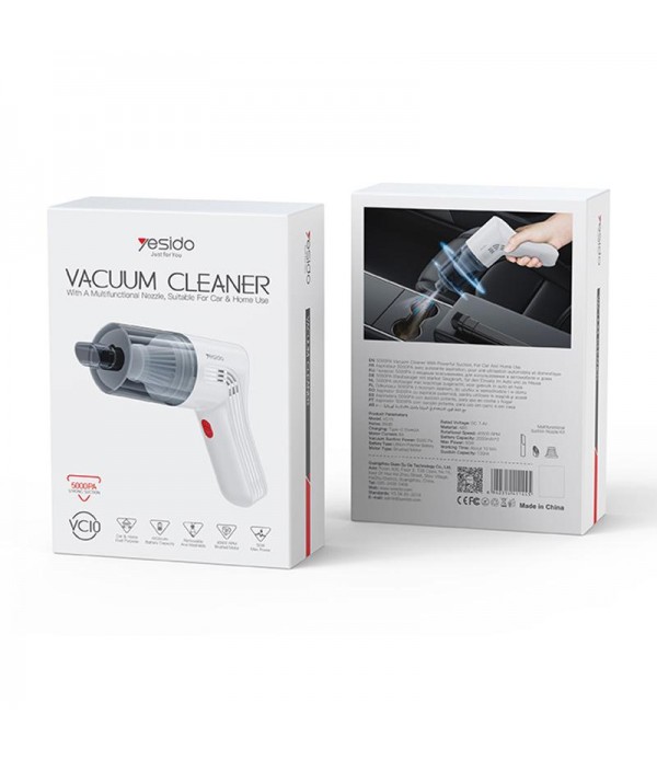 Yesido VC10 Car Portable Handheld Vacuum Cleaner(White)
