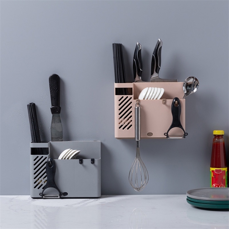 Chopsticks-Basket-Rack-Wall-Mounted-Chopstick-Cage-Household-Multifunctional-Spoon-Knife-Holder-Integrated-CStorage-BoxGray-TBD0552489901C-1